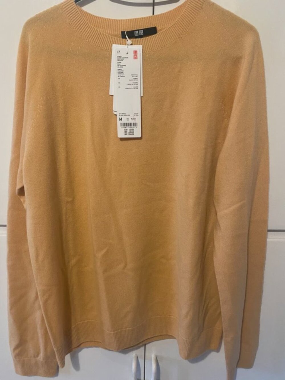 Uniqlo Camel Fine Knit Crew Neck Sweater Size M
